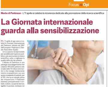 11 aprile, giornata internazionale del Parkinson