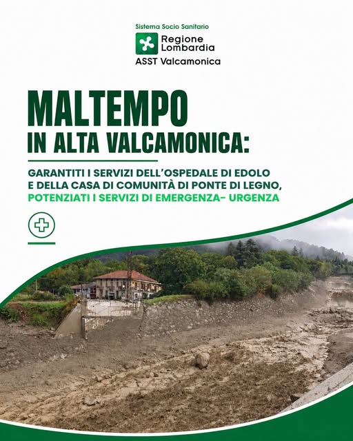 Valcamonica, l�impegno degli infermieri per la gestione dell�emergenza maltempo