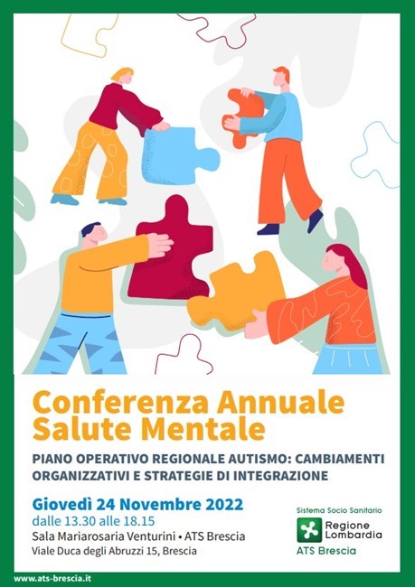 Conferenza Annuale Salute Mentale - Piano Operativo Regionale Autismo: cambiamenti organizzativi e strategie di integrazione - 24 novembre 2022