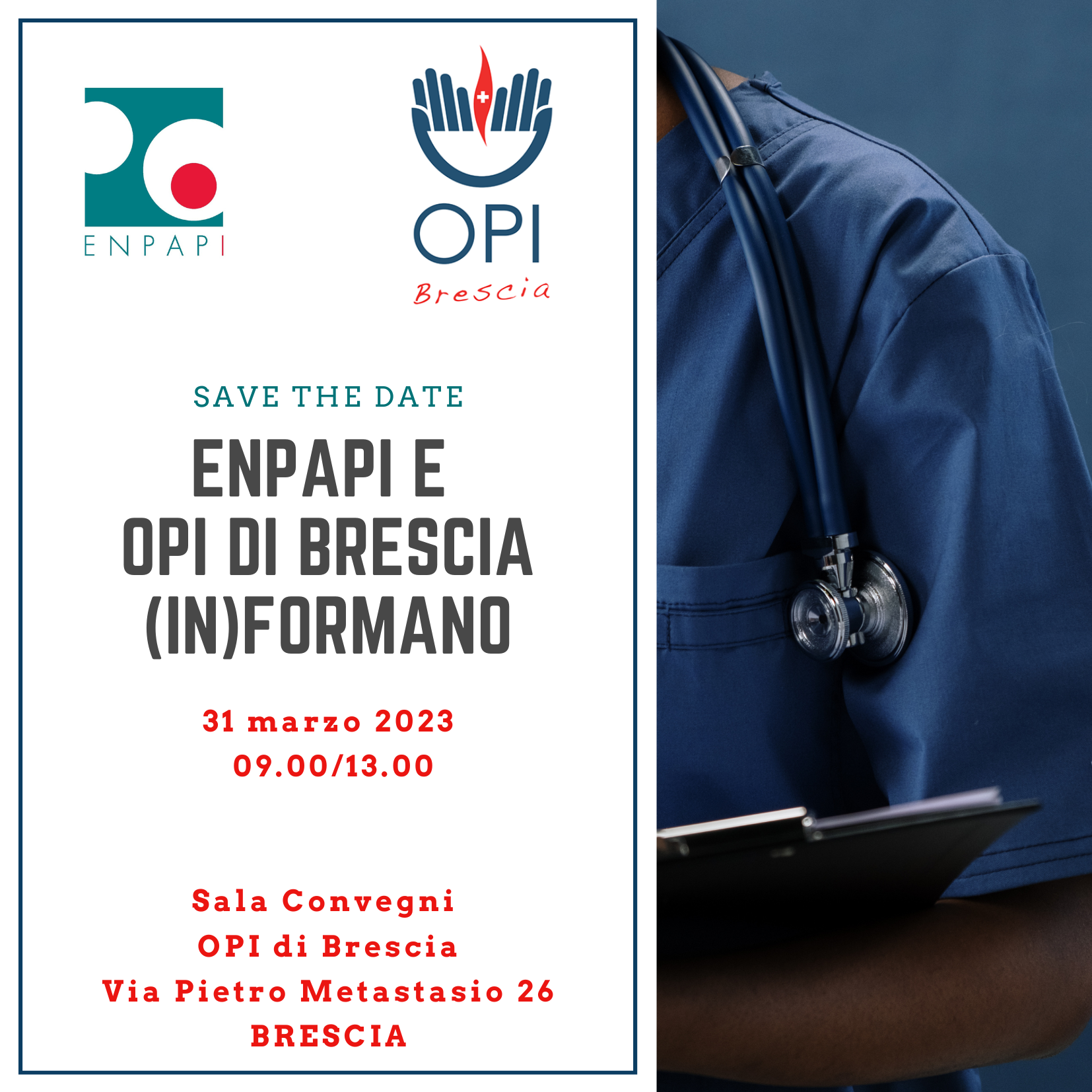 31 marzo 2023 - ENPAPI E OPI BRESCIA  (IN)FORMANO 